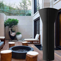 Patio Heater Cover Waterproof, Outdoor Heater Cover Oxford Fabric Heavy Duty Garden Heater Protector with Storage Bag, Anti Rain UV Dust Black(226 * 85 * 48cm)