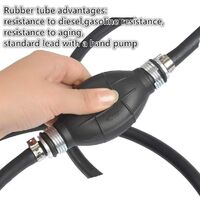 Gas Fuel Pump Hose, Auto Boat Fuel Primer Bulb, Universal Fuel Fuel Pump Suction Hose Water / Gasoline Pump Siphon with Fuel Transfer Pump (8mm)