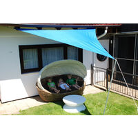 Sail Sun Shade, Waterproof Triangle Outdoor Garden Fabric Sun Shade for Backyard Patio, 3X3X3M gray + installation accessories