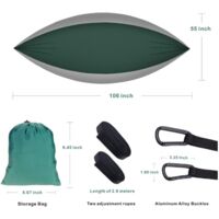 1PCS Travel Camping Hammock, Double Waterproof Camping Hammocks, Portable and Lightweight for Hiking, Backpacking, Outdoor Travel 270 * 140CM