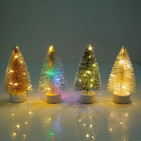 Miniature Christmas Tree, Mini Ornaments Tabletop Trees, miniture snowing pin trees Bases FOR Xmas Holiday Party Home Decor