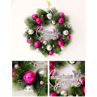 Christmas wreath door wreath Christmas decoration - rose + white ball 30cm
