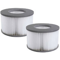 Set of 6 filter cartridges with net for MSPA inflatable spa - White