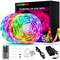 Led Strip Lights 20m Smart Light Strips with Control Remote, 5050 RGB Led Lights for Bedroom, Music Sync Color Changing Lights for Room Party