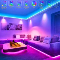 LED Lights for Bedroom Music Sync Color Changing RGB LED Strip Rope Lights Remote, 5050 RGB LED Light Strips 2PCS 10M(20M 360LED)