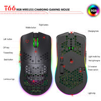 Lightweight Ergonomic Gaming Mouse, with Honeycomb Shell, for Computer Online Gamer