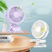 Portable Mini Desk Fan, 3-Speed ​​USB Personal Cooling Fan with 360° Rotation, USB Cable and Battery for Home, Office, Gym, Fishing, Camping, White