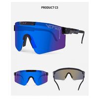 Pit-Viper Sunglasses for Men and Women Pit-Vipers Sunglasses UV400 Sports Polarized Cycling Glasses Blue C5 