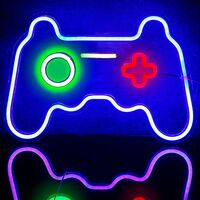 Game Neon Sign Light 16 X 11 Inch Game Led Sign Controller Neon Sign Light Gamepad Neon Sign Lights Gaming Wall Lights Decor For Bedroom Children Game- Thsinde