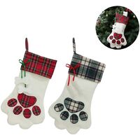 2 Pieces Dog Paws Santa Claus Boots 45 X 20 Cm Large Santa Socks- Thsinde