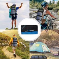 2 Usb Ports 21w Solar Charger, Portable Solar Panel For Camping- Thsinde