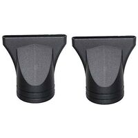 Pack Of 2 Black Professional Plastic Hair Dryer Diffuser, Dryer Nozzle Wide Design Plastic Hair Dryer Nozzle Replacement Blow Flat Hairdressing Salon -Thsinde