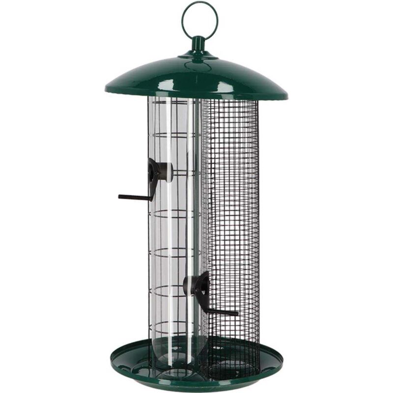 Distributeur Automatique De Nourriture Pour Perroquets - Mangeoire à Graines Pour Cage - Grand Réservoir Acrylique (18,5 Cm)