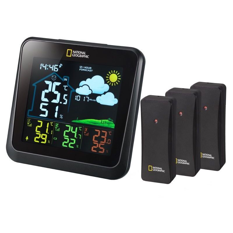 Station météo LCD couleur VA incl. 3 capteurs