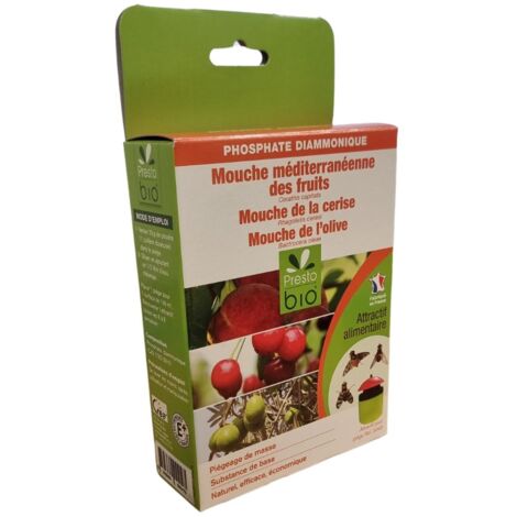Insecticide biologique phosphate diammonique 125g – Élimine les mouches méditerranéennes – Préserve la qualité des récoltes – Décamp'