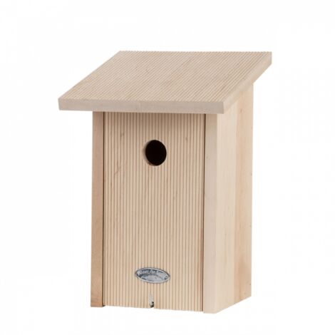 Esschert Design – Nichoir en bois d'aulne pour mésange charbonnière – Dimensions 20,7 x 22 x 31,5 cm – Structure labellisée FSC – Refuge idéal pour observation (1/5)