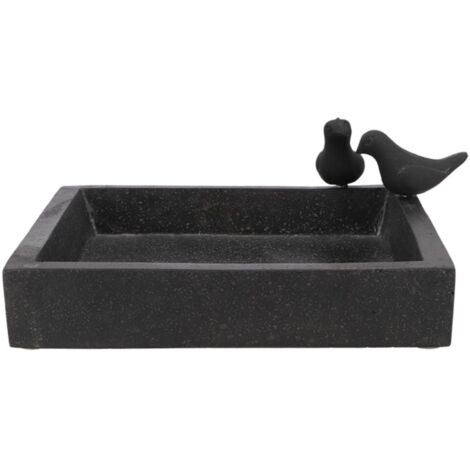 Ac-Deco – Bain pour oiseaux carré – Double fonction boisson et baignade – Installation facile sur balcon ou jardin – Préservation de la biodiversité