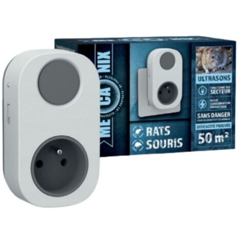 Prise Répulsive Ultrasons Rats Et Souris 50m² - Mecanix