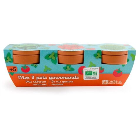Trio 3 pots - Plantes gourmandes bio (1/5)