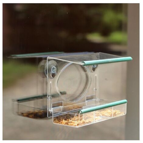 Fenêtre créative mangeoires à oiseaux mangeoire extérieure transparente en  acrylique pour l'extérieur - SENEGAL ELECTROMENAGER
