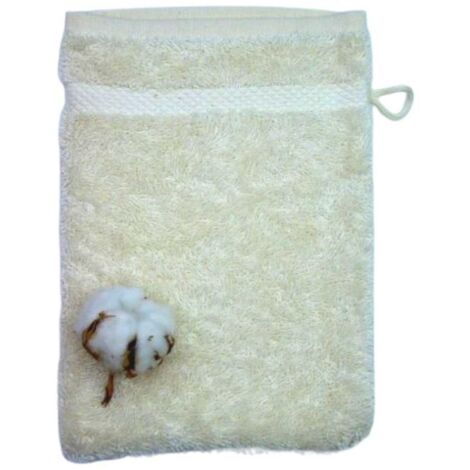 Gant de toilette coton bio coloris naturel
