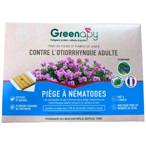 Piège à otiorrhynques adultes – Contient 2,5 millions de nématodes – Durée d'activité 6 semaines – Pour plantes sensibles – Biotop