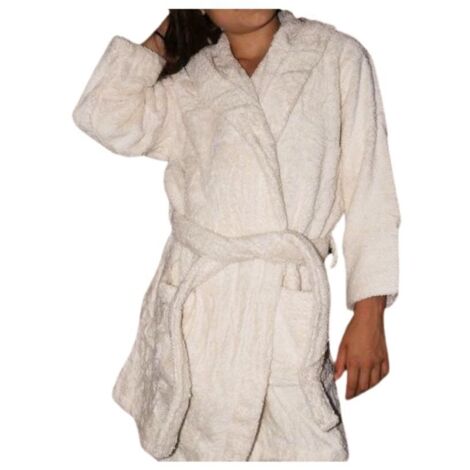 Peignoir en coton Bio enfant, coloris naturel, Taille 8 ans (1/2)