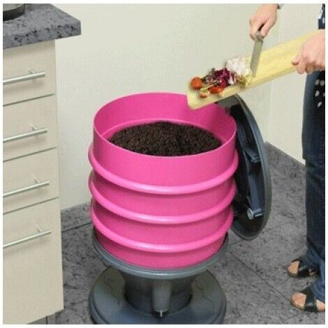 Lombricomposteur ECO-WORMS rose fuschia