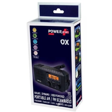 Radio solaire et dynamo/réveil/lampe torche/batterie OX (1/5)