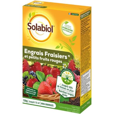 SOLABIOL SOFRAY750 - Engrais Fraisiers Et Petits Fruits - 750g -Stimulateur de croissance - Utilisable en Agriculture Biologique