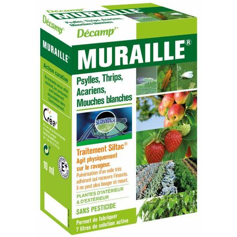 Insecticide biologique Siltac – Protection contre psylles, thrips, mouches blanches et acariens – Forme liquide pour usage intérieur et extérieur – Décamp'
