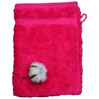 Gant de toilette coton bio coloris Framboise