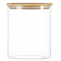 Bocal en verre - couvercle bois - 0.5L