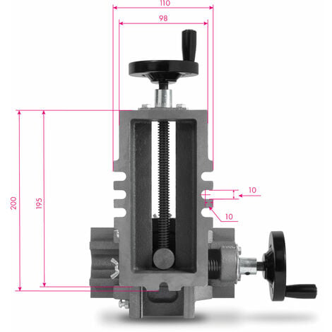  Tornillo de banco de hierro fundido de 4 pulgadas, tornillo de  prensa deslizante resistente para carpintería, tornillo de banco de fresado  de metal alto soporte de abrazadera de banco de carpintería