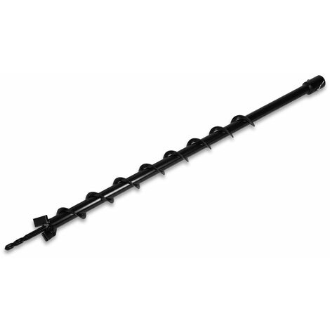 Broca para tierra acero 40mm Ø 800mm largo taladro jardín tornillo 45° EBERTH (1/4)