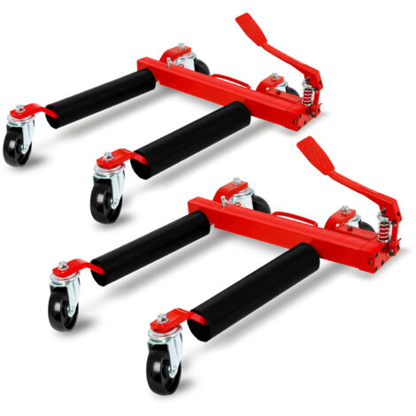 Set 2 ayudas hidráulicas de maniobra 680kg ancho neumático 300mm taller coche EBERTH (1/5)