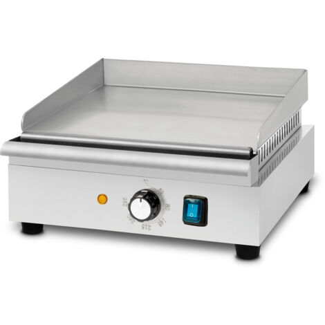 Plancha grill eléctrica 1400W acero inox superficie lisa 32x26cm termostato 50-300°C VERTES