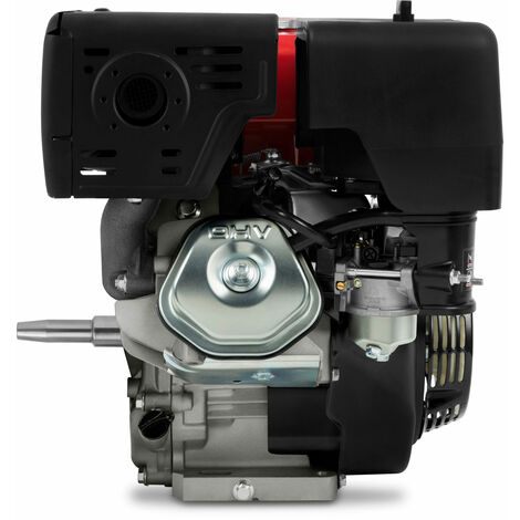 EBERTH Motor gasolina 4 tiempos con 13CV y 9,56kW, motor de gasolina, Ø22mm del eje, onda cónica, V-Shaft, 1 cilindro 389cc, motor kart, alarma de aceite, refrigerado por aire, arranque manual