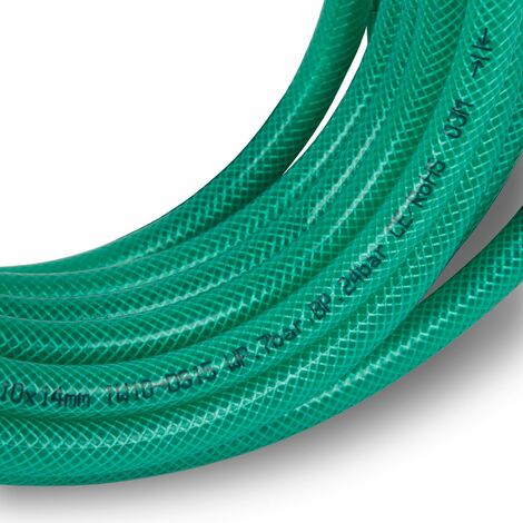 EBERTH Manguera aire comprimido 50m conexión de 3/8", manguera para compresor de aire, Ø10mm interno, Ø14mm externo, manguera de aire comprimido, manguera neumatica, presión trabajo máx. 24 bar