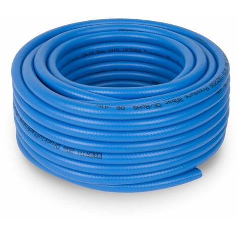 EBERTH Manguera aire comprimido 20m, manguera para compresor de aire, Ø10mm interno, Ø14,5mm externo, manguera de aire comprimido, manguera neumatica presión trabajo máx. 20 bar, manguera de compresor