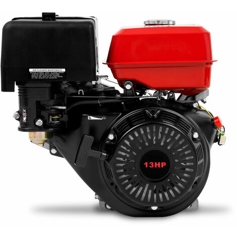 EBERTH 13 CV Motor a gasolina con Embrague de baño de aceite (22 mm Eje, Seguridad por falta de aceite, 4 Tiempos, refrigerado por aire, Arranque rectractil)