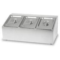 Recipiente ingredientes GN 1/6 3x acero inox 100mm profundo resistente -40°+300°C VERTES
