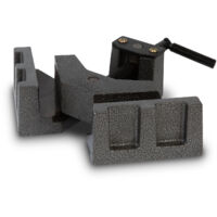 Mordaza angular 90° tornillo banco ancho boca 104mm fundición maciza soldadura taller EBERTH