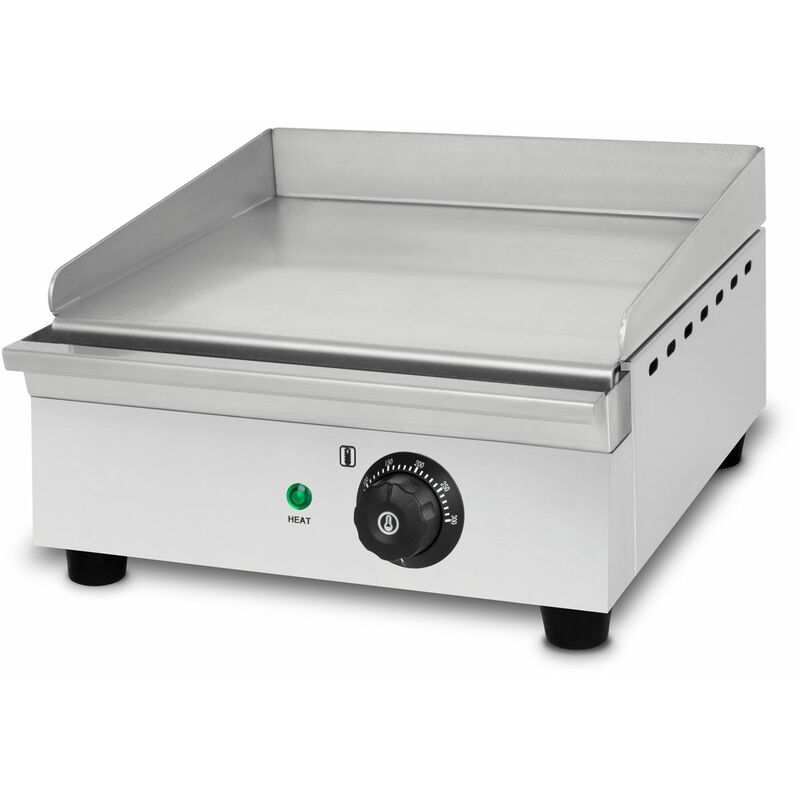 EBERTH Vertes Piastra per griglia elettrica Professionale, Potenza 3000  Watt, alloggiamento in Acciaio Inox, Temperatura Regolabile da 50 a 300°C