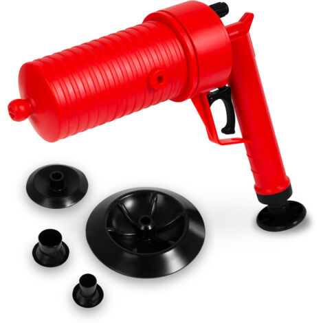 Pulitore Scarico Ad Aria Compressa - Per WC, Lavandini E Docce, Con 4 Testine E Manometro - Foto 2