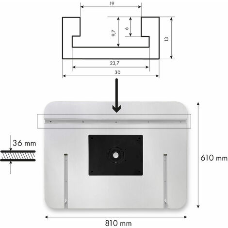 Piastra Per Router Da Tavolo - In Lega Alluminio Con 3 Anelli, Per Fresatrice Legno