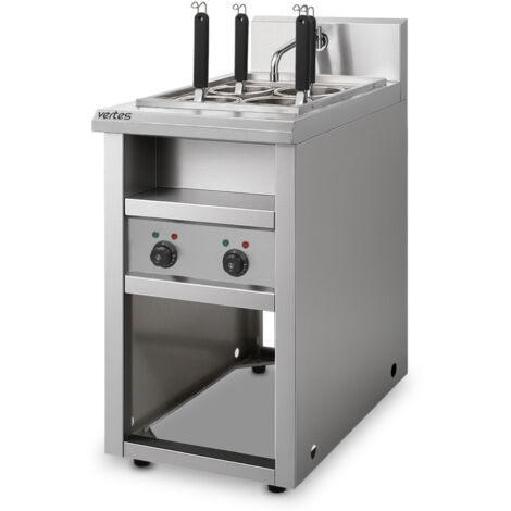 VERTES Pasta Cooker inox 2x1700W 2x8L 4 cestelli 2 rubinetti