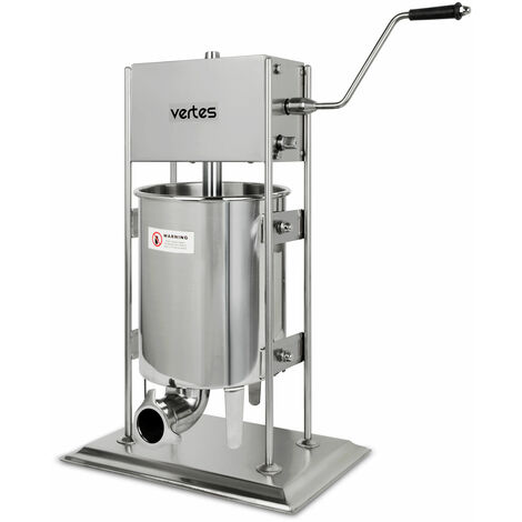 vertes 10L Macchina insaccatrice per salsicce (10 litri, in Acciaio inox, 4  Inbuti in Inox Ø 16, 22, 32, 38 mm, 2 Velocità, 3 Guarnizioni)