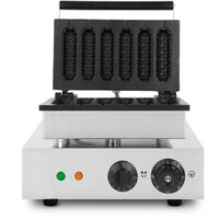 Macchina waffle su stecco 6 pezzi 120 pz/h piastra ghisa inox – VERTES