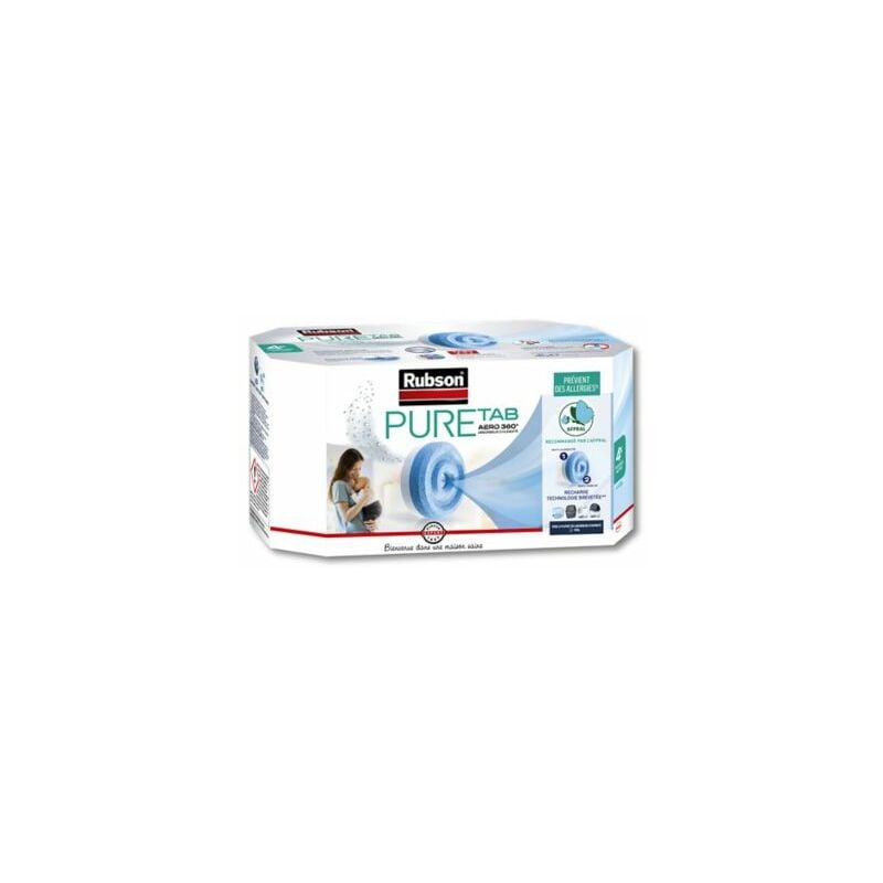 Rubson AERO 360° Pure, 4 recharges de 450 g, tabs neutres anti-humidité &  anti-odeurs pour déshumidificateur Rubson, purificateur d'air pour lutter  contre les allergies